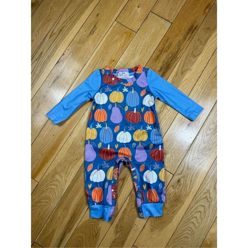 NWT Pete & Lucy Girls Pumpkin Romper Size 0/3m